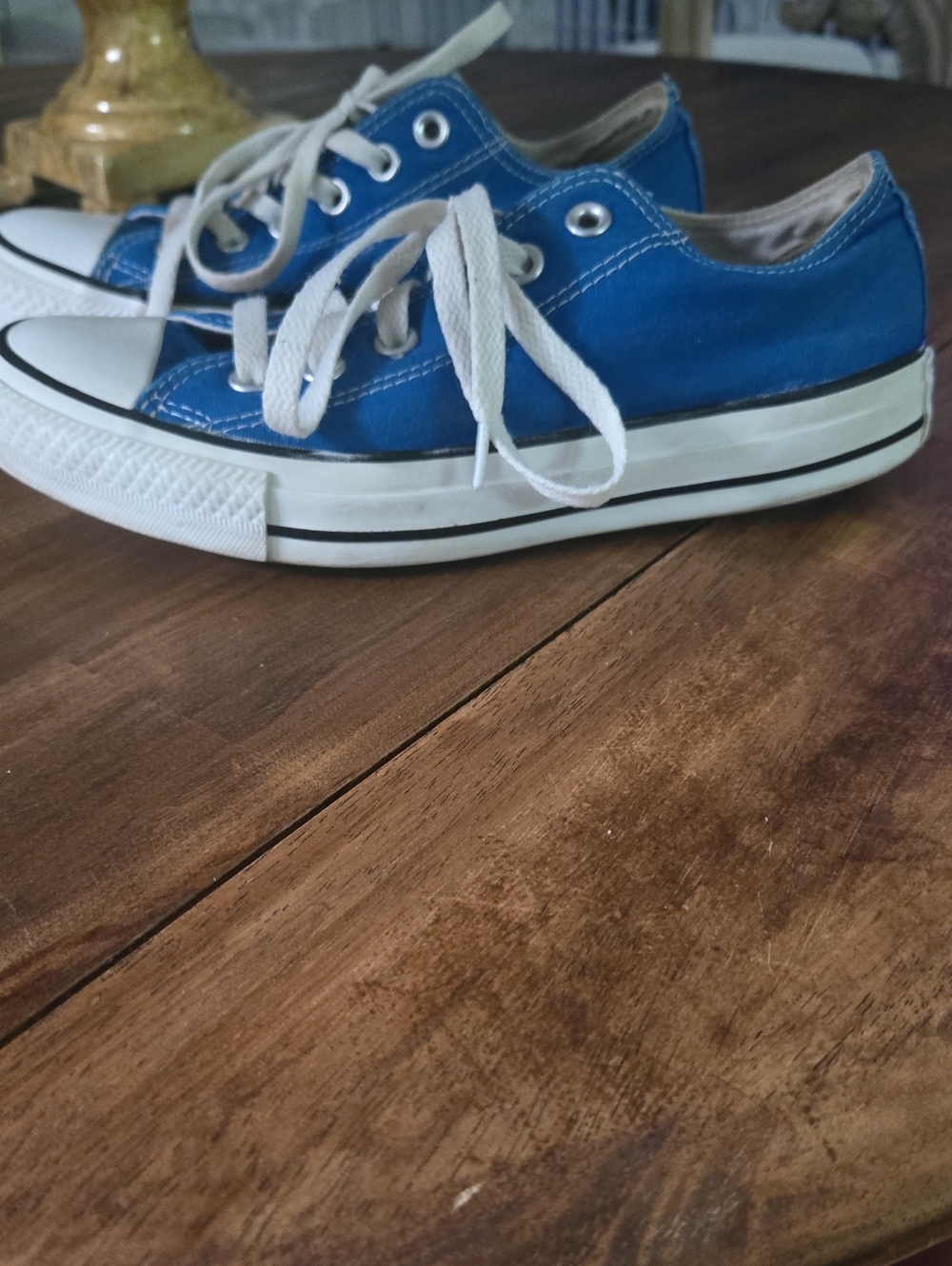 Converse Women's Low-Top Sneakers in Bright Blue with White Accents